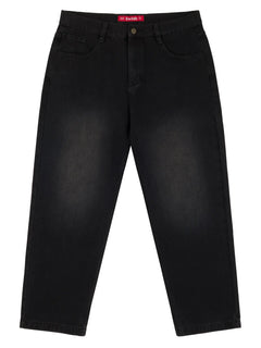 Loviah '5 Pocket' Baggy Jeans - Vintage  Sand Blast Black Denim-1