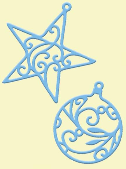 Marianne Design: Creatables Dies - Star and Round Bauble-1