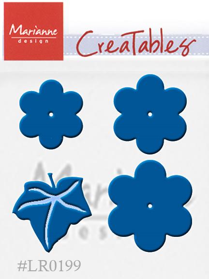 Marianne Design: Creatables Dies - Extra Large Flower Set With Leaf-1