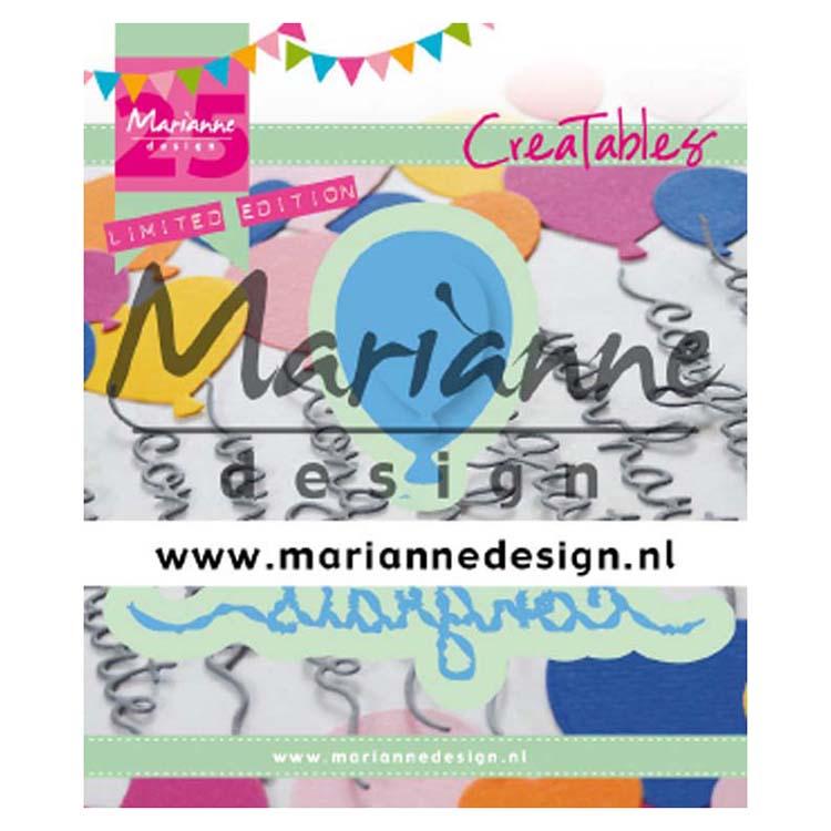 Marianne Design Creatables Congrats & Balloon - 25th Anniversary-1