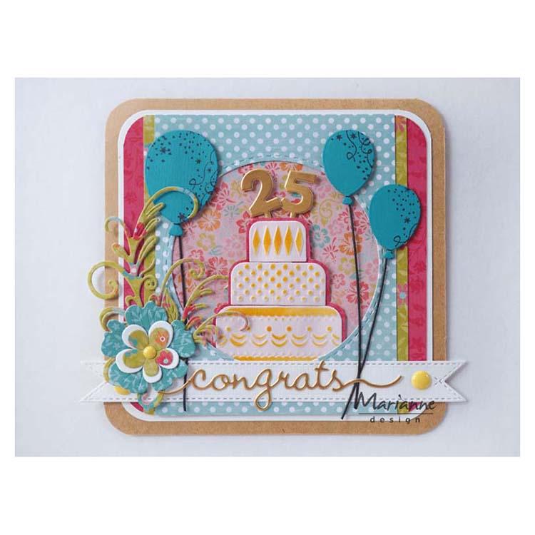 Marianne Design Creatables Congrats & Balloon - 25th Anniversary-4