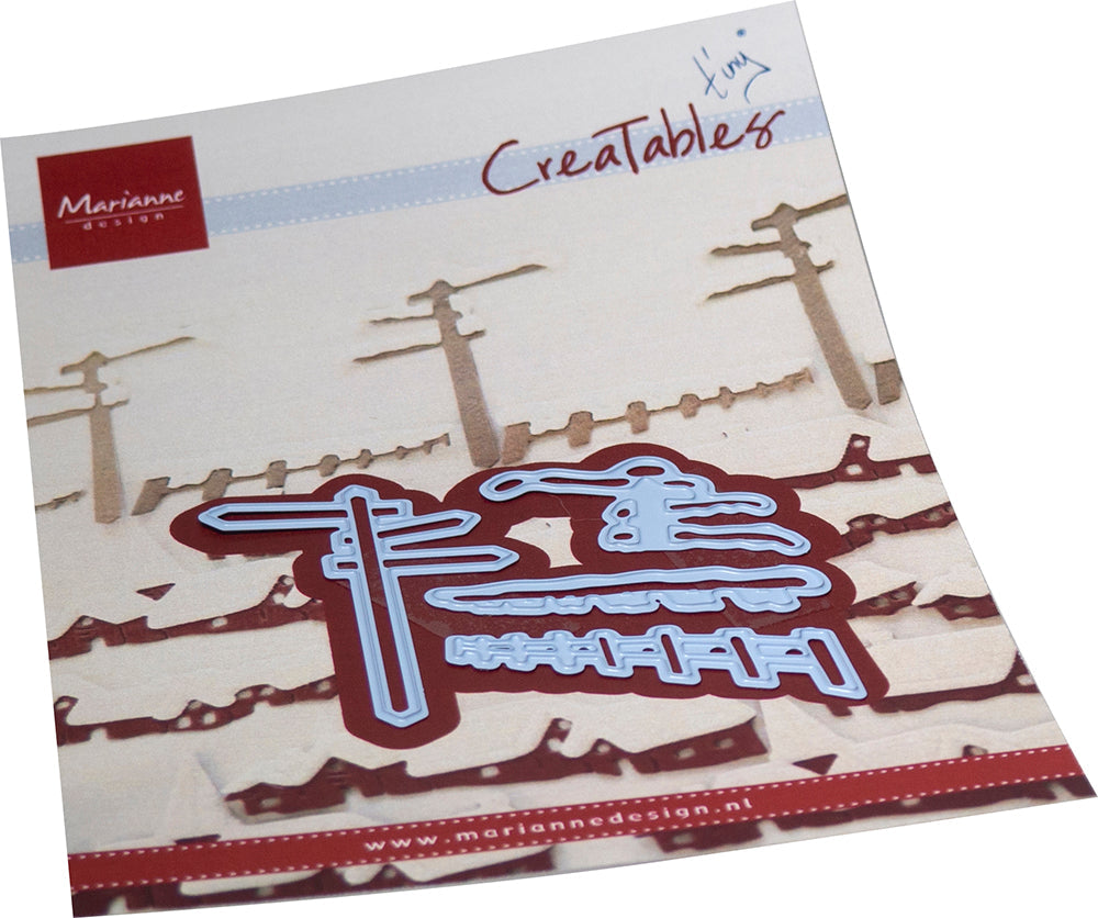 Marianne Design Creatables Die - Tiny's Snowy Signpost & Fence-1