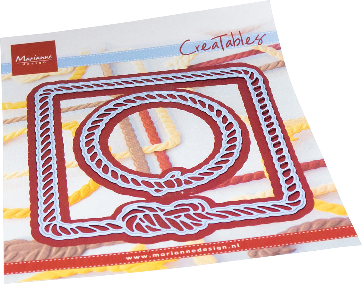 Marianne Design Creatables Die - Rope Frames - Square & Circle-1