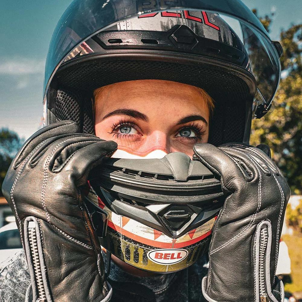 Open Road Women's Leather Motorcycle Gloves-7