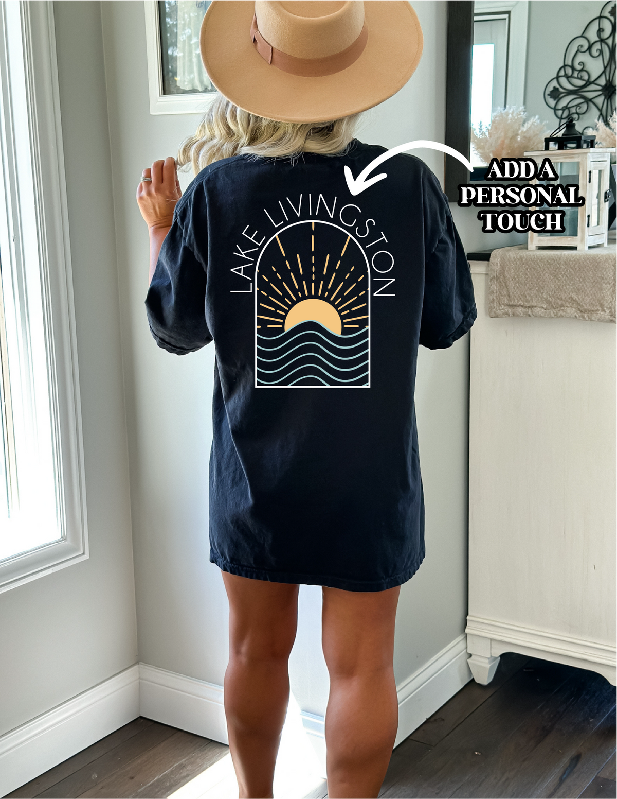 Custom Lake Sunset Personalized Tshirt | Summer Apparel-2