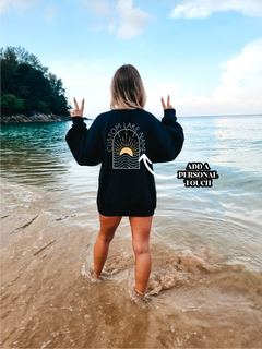 Custom Lake Sunset Personalized Sweatshirt | Summer Apparel-1