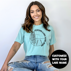 Lake Scene Personalized T-shirt | Lake Shirt | Custom Clothing-1