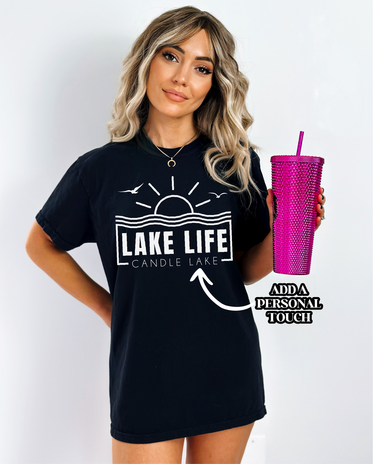 Lake Life Sunset Personalized Tshirt | Summer Apparel-2