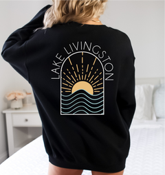 Custom Lake Sunset Personalized Sweatshirt | Summer Apparel-2