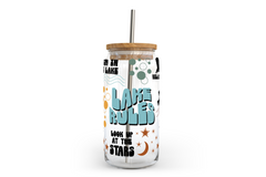 Lake Rules Glass Can with Bamboo Lid-1