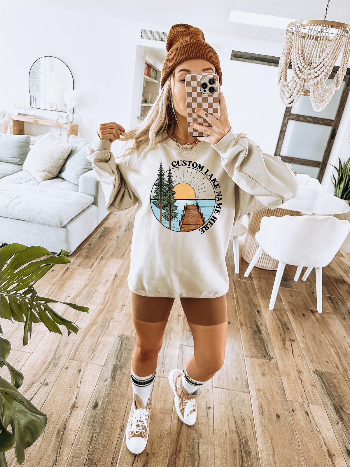 Lake Scene Personalized Sweatshirt | Summer Apparel | Custom Apparel-2