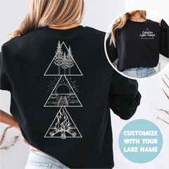 Lake Triangle Personalized Sweatshirt | Summer Apparel | Custom Apparel-2