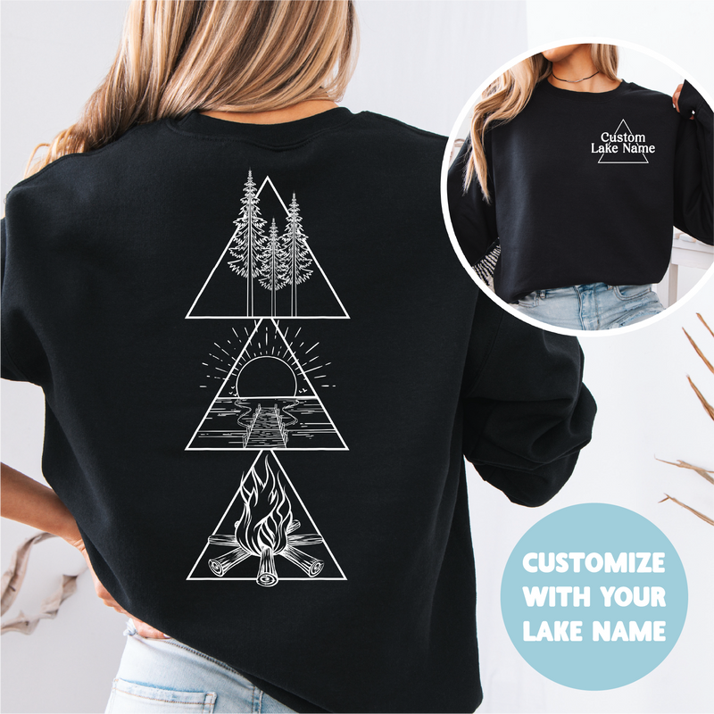 Lake Triangle Personalized Sweatshirt | Summer Apparel | Custom Apparel-2