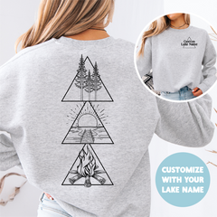 Lake Triangle Personalized Sweatshirt | Summer Apparel | Custom Apparel-1