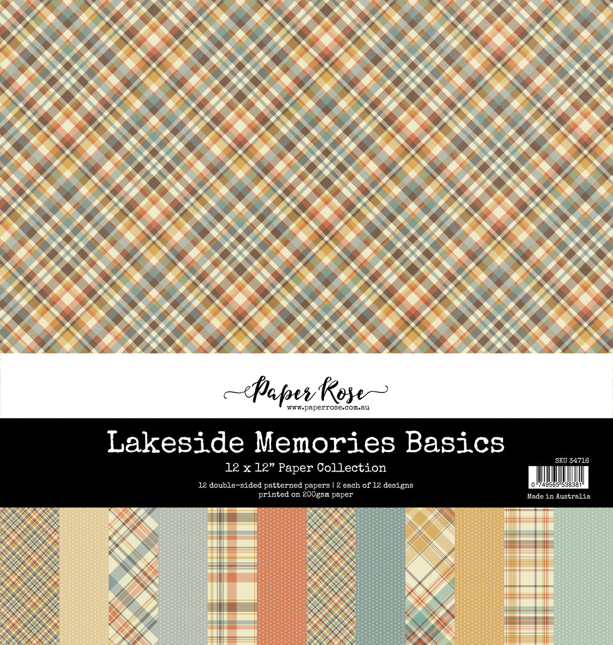 Collection de papiers 12x12 de base Lakeside Memories 34716-1