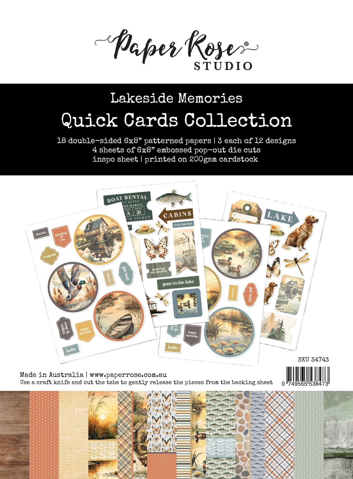 Collection de cartes rapides Souvenirs du lac 34743-1