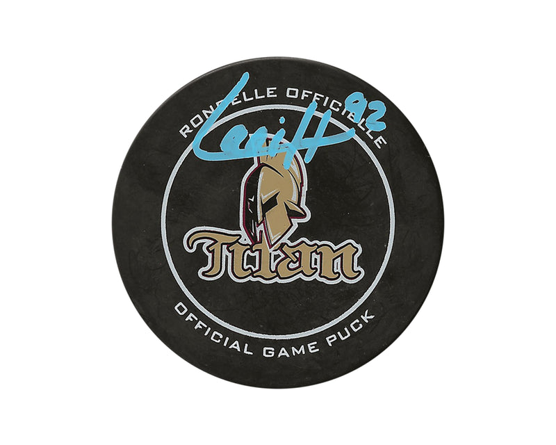 Hendrix Lapierre Autographed Acadie-Bathurst Titan Official Game Puck-1