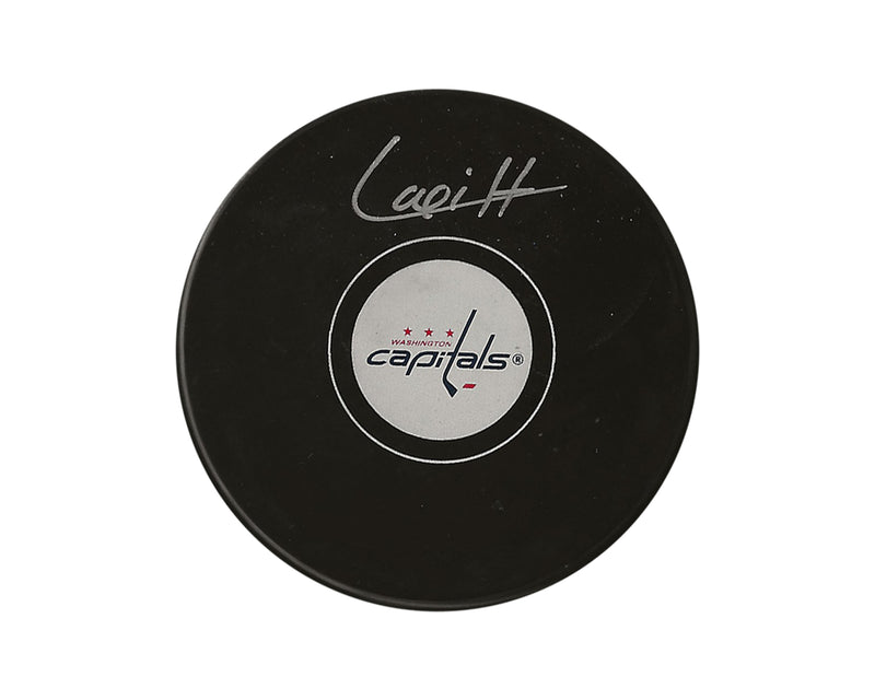 Hendrix Lapierre Autographed Washington Capitals Autograph Model Puck-1
