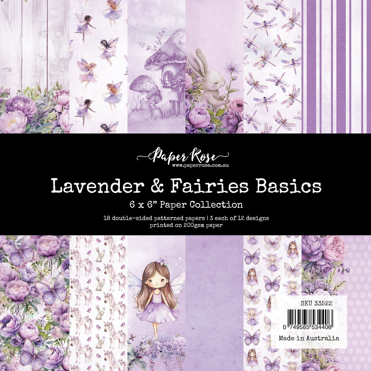 Lavender & Fairies Basics 6x6 Paper Collection 33522-1