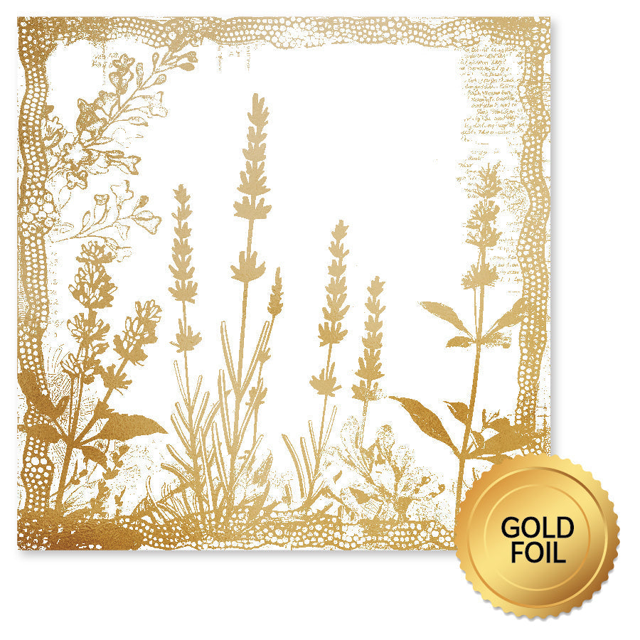Lavender & Roses Gold Foil A 12x12 Paper (6pc Bulk Pack) 32223-1