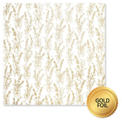 Lavender & Roses Gold Foil B 12x12 Paper (6pc Bulk Pack) 32226-1