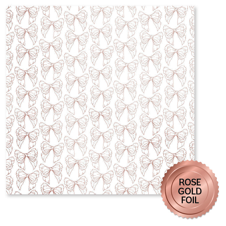 Lavender & Roses Rose Gold Foil E 12x12 Paper (6pc Bulk Pack) 32211-1