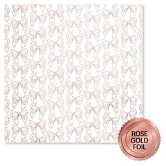 Lavender & Roses Rose Gold Foil E 12x12 Paper (6pc Bulk Pack) 32211-1