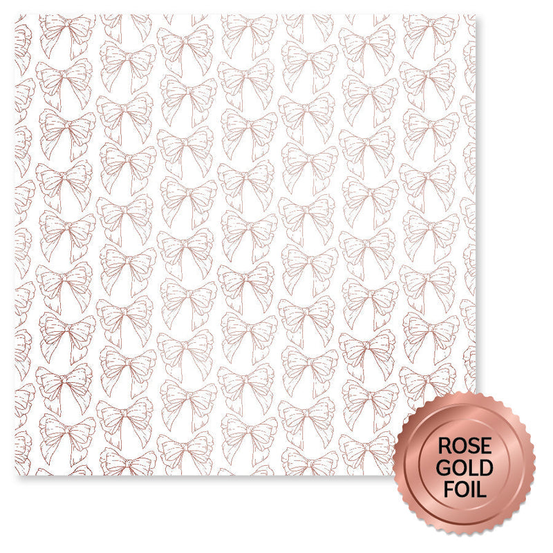 Lavender & Roses Rose Gold Foil E 12x12 Paper (6pc Bulk Pack) 32211-1