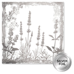 Lavender & Roses Silver Foil A 12x12 Paper (6pc Bulk Pack) 32247-1