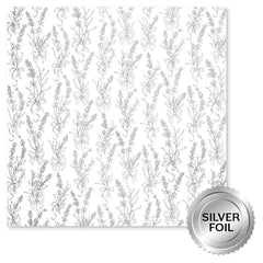 Feuilles de papier B 12x12 Lavande et Roses (Paquet de 6) 32250-1