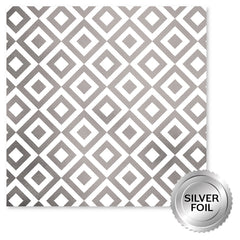 Lavender & Roses Silver Foil C 12x12 Paper (6pc Bulk Pack) 32253-1