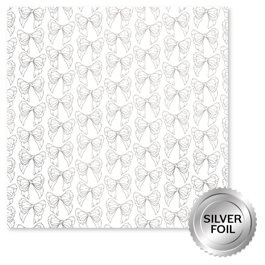 Lavender & Roses Silver Foil E 12x12 Paper (6pc Bulk Pack) 32259-1