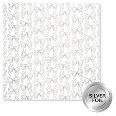 Lavender & Roses Silver Foil E 12x12 Paper (6pc Bulk Pack) 32259-1