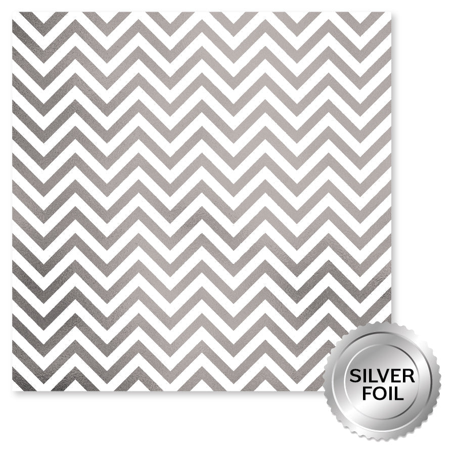 Lavender & Roses Silver Foil F 12x12 Paper (6pc Bulk Pack) 32262-1