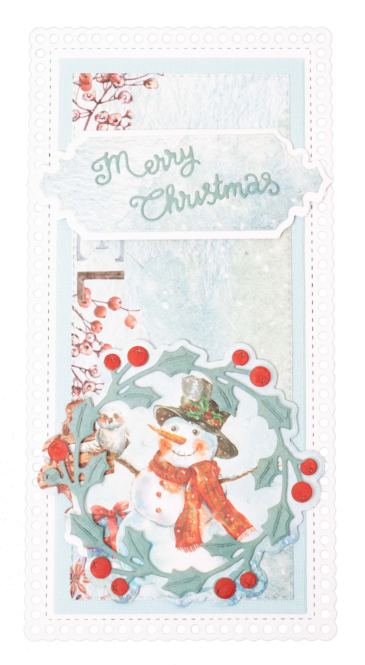 SL Cutting Dies Wreath Joy Let It Snow 107x140x1mm 6 PC nr.376-2