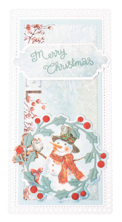 SL Cutting Dies Wreath Joy Let It Snow 107x140x1mm 6 PC nr.376-2