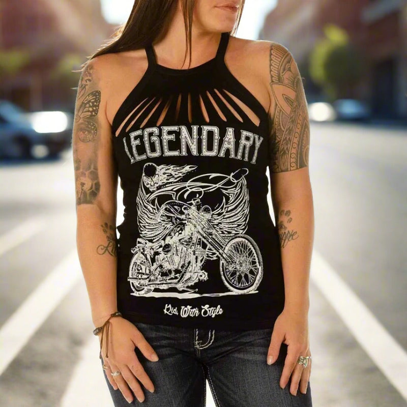 Liberty Wear Women's Ghost Rider Tank Top-1