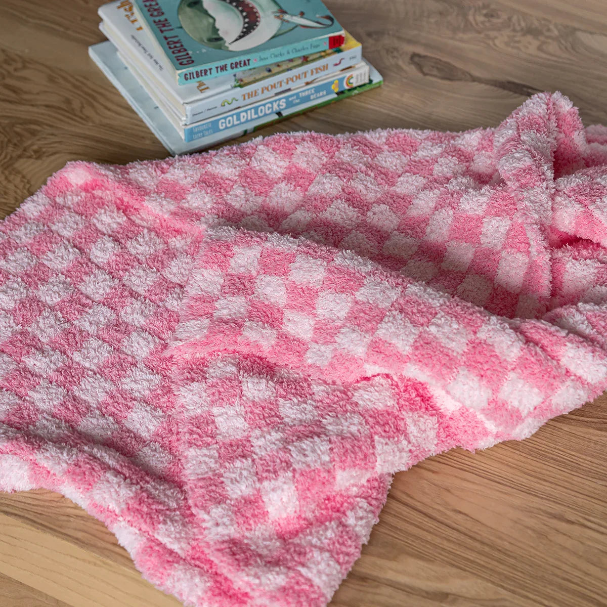 Cotton Candy Check Print Toddler Blanket-4