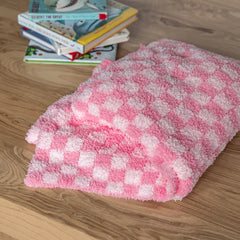 Cotton Candy Check Print Toddler Blanket-8