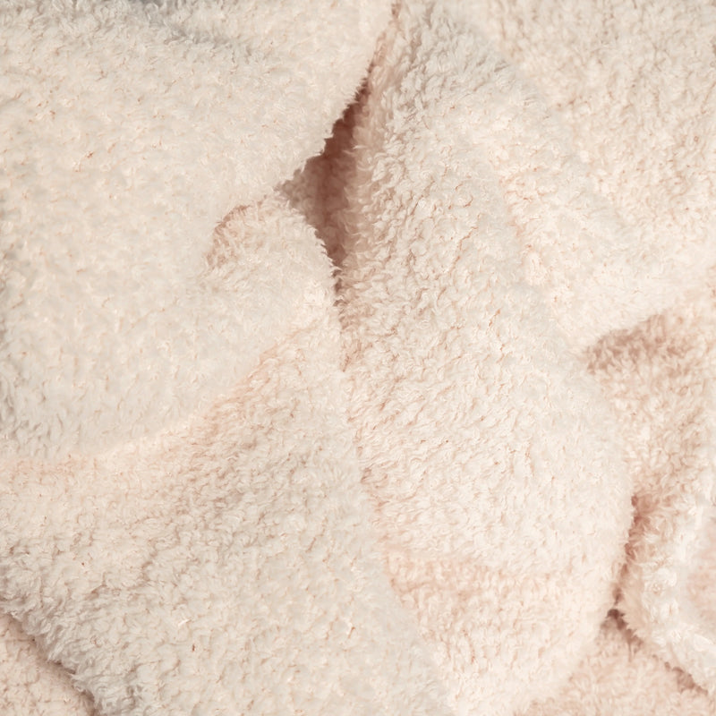 Primrose Pink Solid Double Layered Print Extended Throw-9