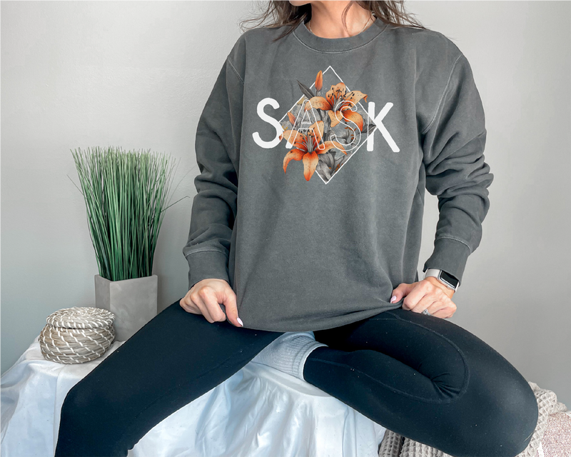 SASK Diamond Premium Unisex Sweatshirt | Saskatchewan Clothing-1
