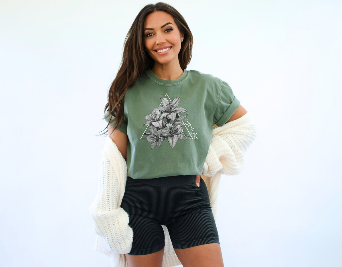 Lily Triangle B/W Unisex T-shirt | Prairie Clothing-2