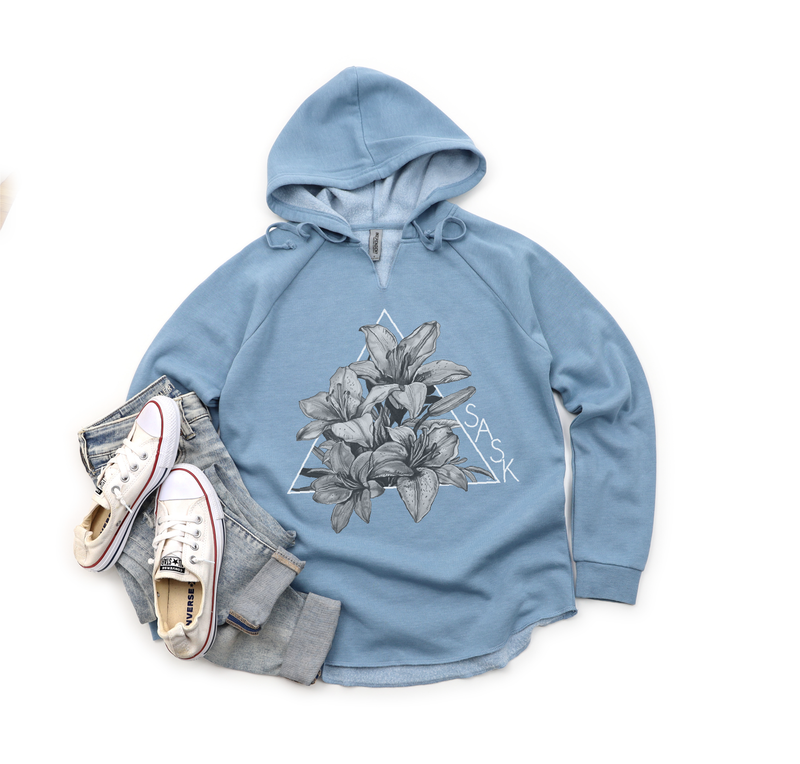 Lily Triangle B/W Premium Women's Bunnyhug | Saskatchewan Clothing-3