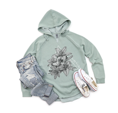 Lily Triangle B/W Premium Women's Bunnyhug | Saskatchewan Clothing-4
