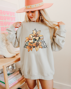 Lily Triangle Unisex Crewneck Sweatshirt | Sask Clothing-4