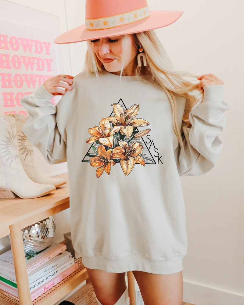 Lily Triangle Unisex Crewneck Sweatshirt | Sask Clothing-4