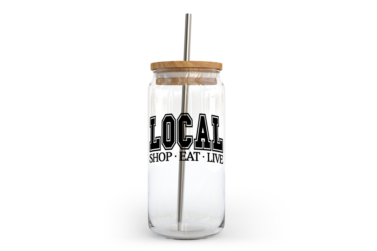Local Glass Can with Bamboo Lid | Small Business | Shop Local-1