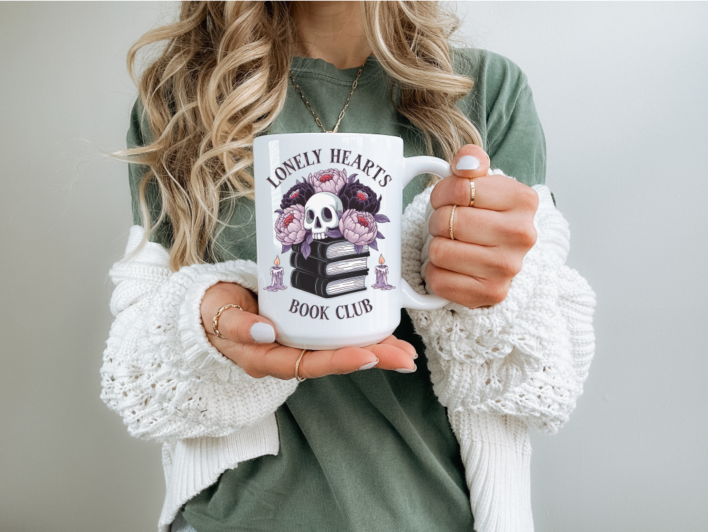 Lonely Hearts Book Club Ceramic Mug | Bookish-1