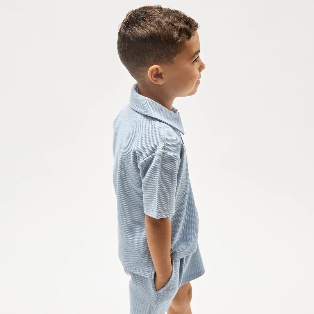 Polo Shirt | Powdered Blue | Miles the Label-3