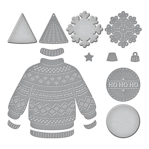Troqueles grabados Stitched Christmas Sweater de la colección Christmas-3